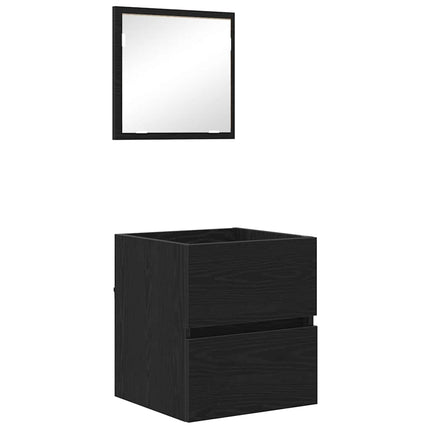 Badeværelsesskab Sort eg 41 x 38,5 x 45 cm Konstrueret træ