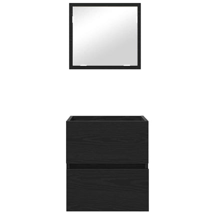 Badeværelsesskab Sort eg 41 x 38,5 x 45 cm Konstrueret træ