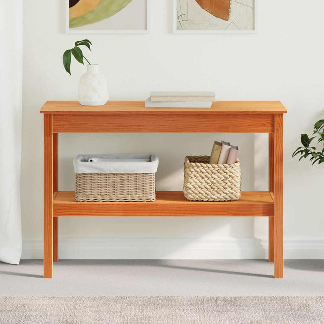 Konsolbord Voksbrun 110 x 40 x 75 cm Massivt fyrretræ