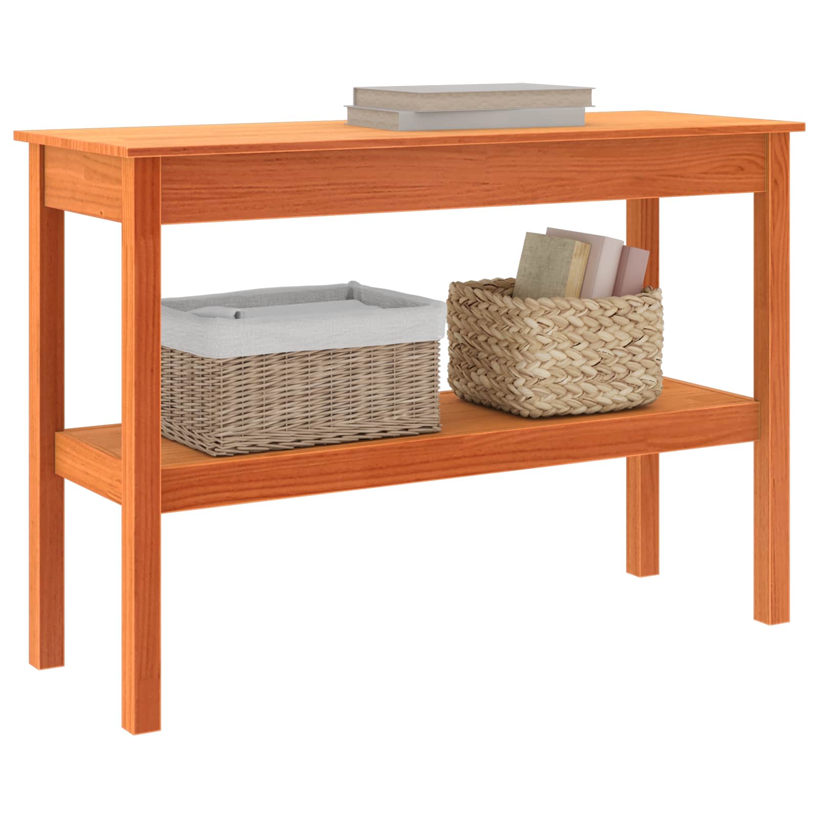 Konsolbord Gyldenbrun 110 x 40 x 75 cm Massivt fyrretræ