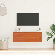 Vægskab med hylde Gyldenbrun 100 x 30 x 35 cm Massivt fyrretræ