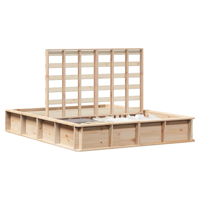 Sengestel Brun 160 x 200 cm Massiv fyrretræ