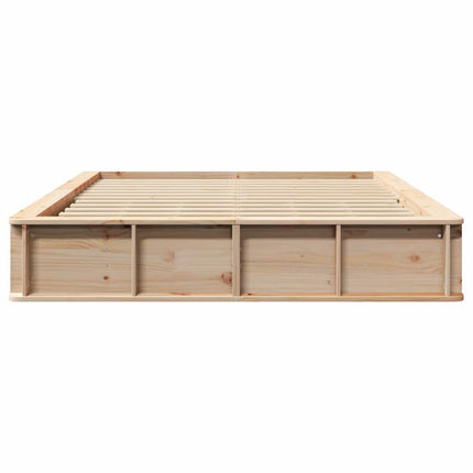 Sengestel Brun 160 x 200 cm Massiv fyrretræ