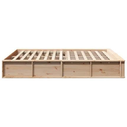 Sengestel Brun 160 x 200 cm Massiv fyrretræ