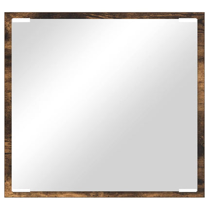 LED badeværelsesspejl Røget eg 40 x 37 x 8.5 cm Konstrueret træ