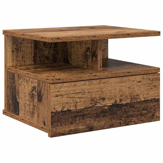 Flydende Natbord Gammelt træ 40 x 31 x 28 cm Konstrueret træ