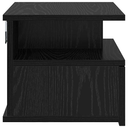 Flydende Natbord Sort eg 40 x 31 x 28 cm Konstrueret træ