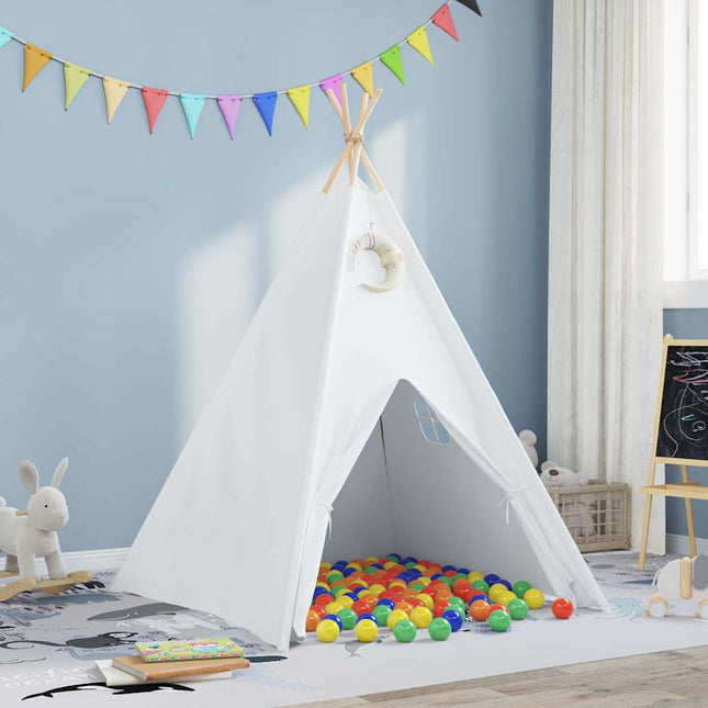 Teepee Telt Hvid 120 x 120 x 150 cm Stof og Plast