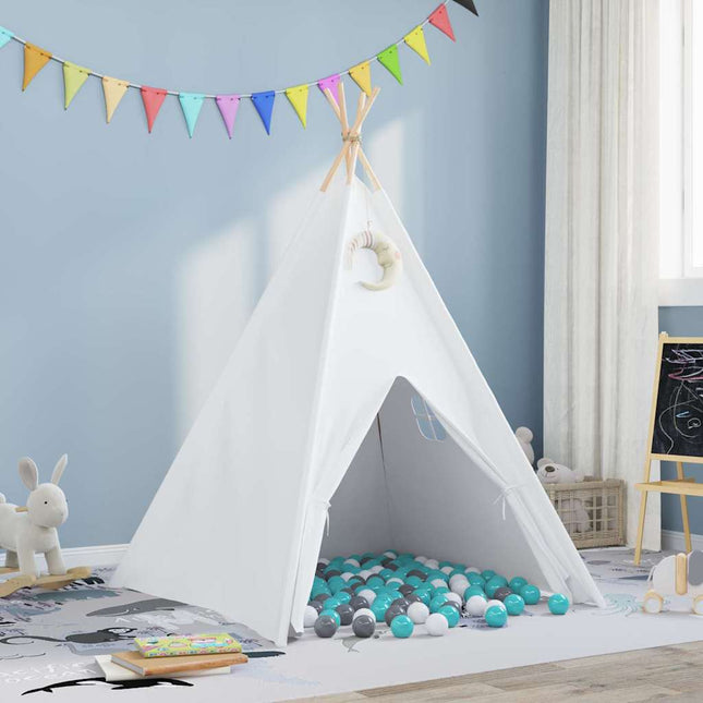 Teepee Telt Hvid 120 x 120 x 150 cm Stof og Plast