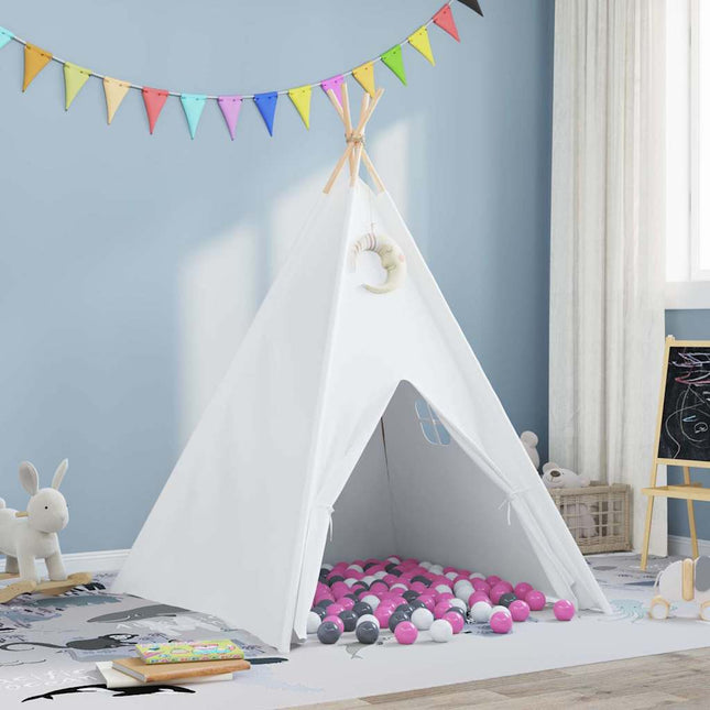 Teepee Telt Hvid 120 x 120 x 150 cm Stof og Plast