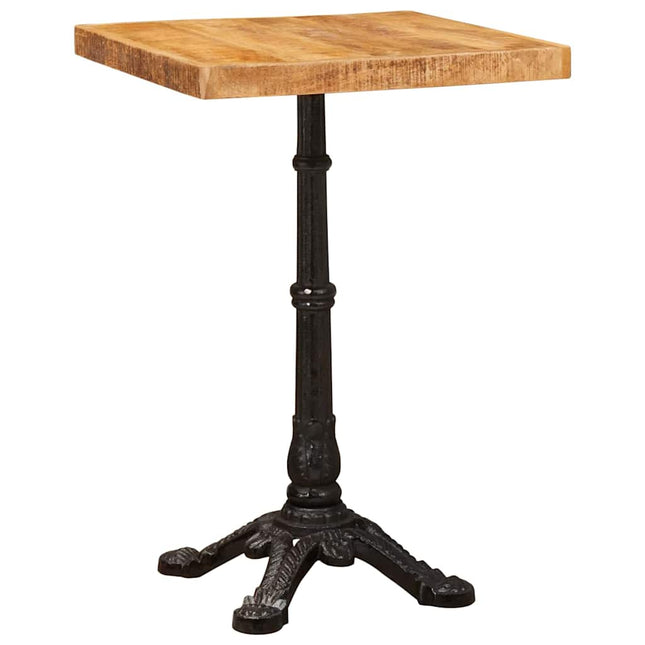 Bistrobord 50 x 50 x 76 cm Massivt mangotræ Brun Firkantet