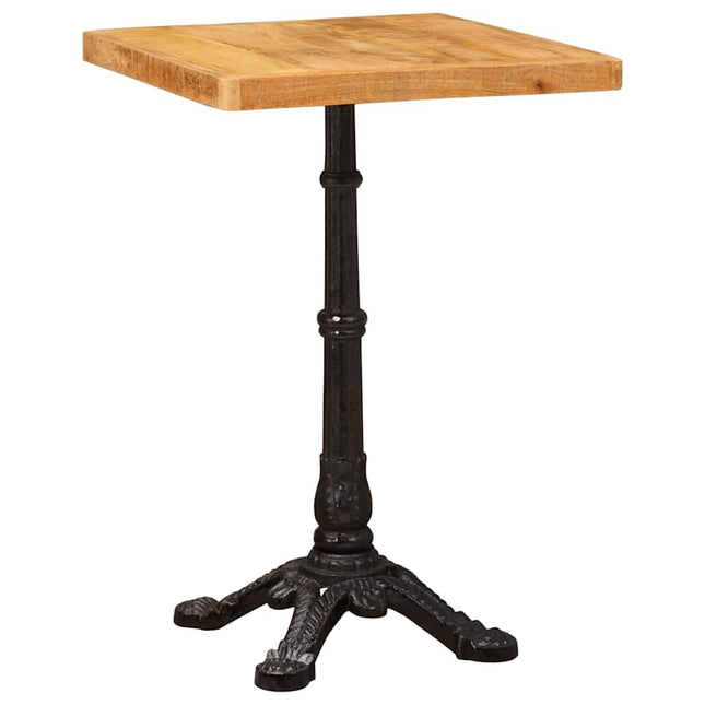 Bistrobord 50 x 50 x 76 cm Massivt mangotræ Brun Firkantet