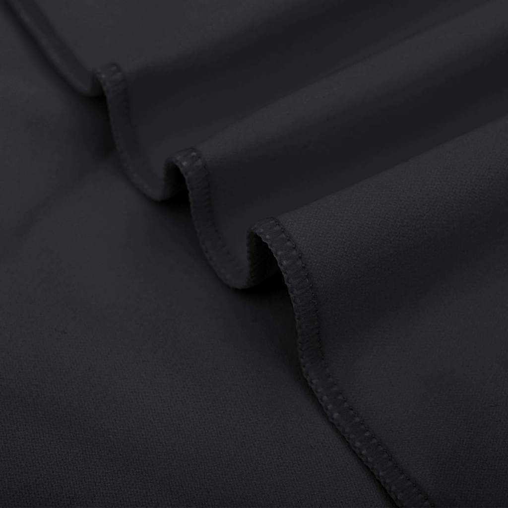 Sportshåndklæder 2 pcs Sort 200 x 100 cm Polyester og polyamid