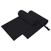 Sportshåndklæder 2 pcs Sort 200 x 100 cm Polyester og polyamid