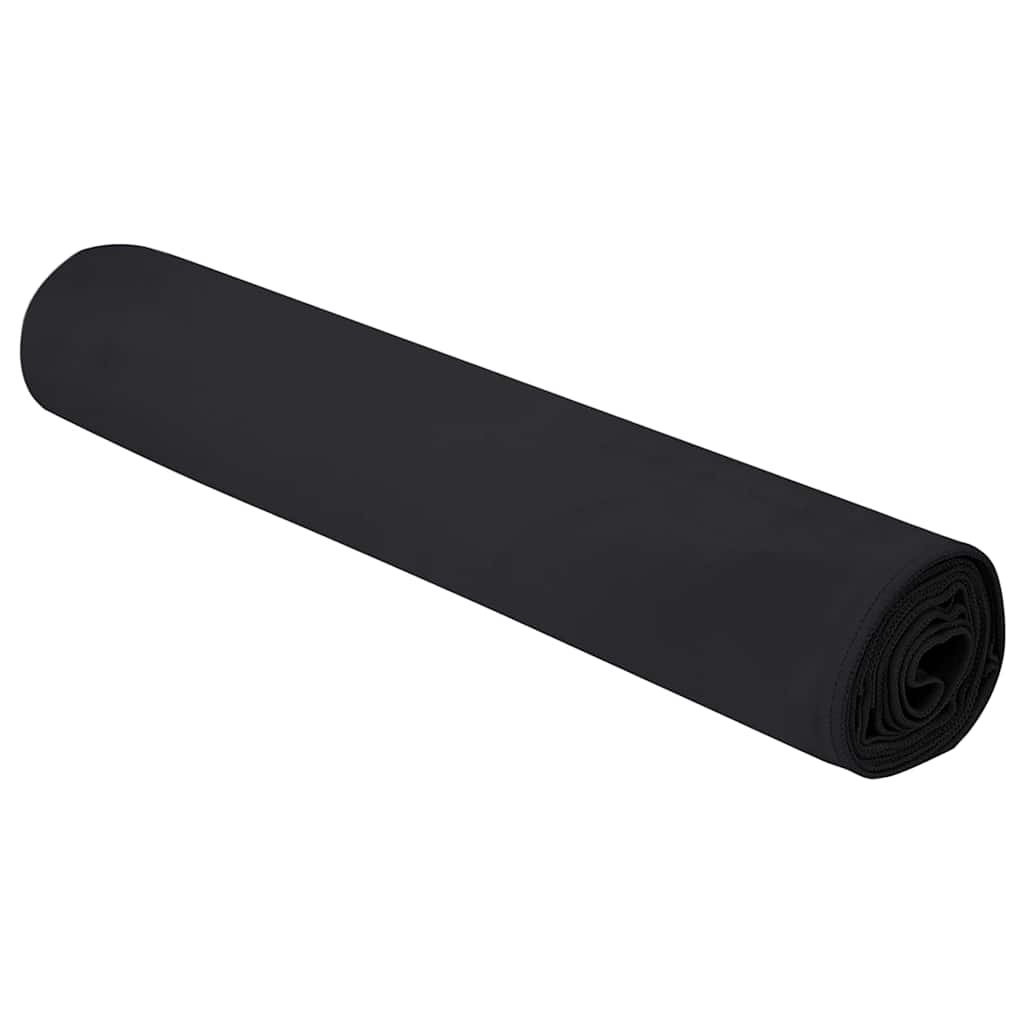 Sportshåndklæder 2 pcs Sort 200 x 100 cm Polyester og polyamid