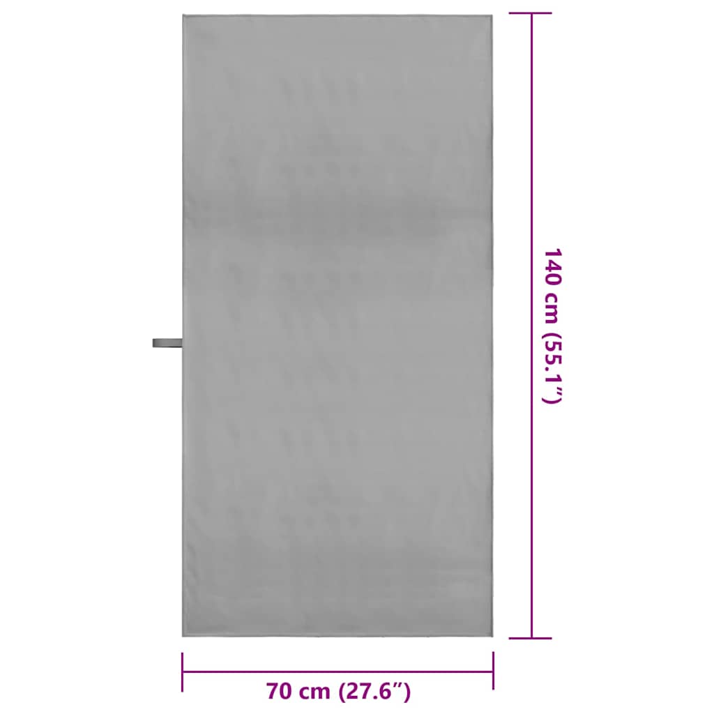 Sportshåndklæder 2 pcs Mørkegrå 140 x 70 cm