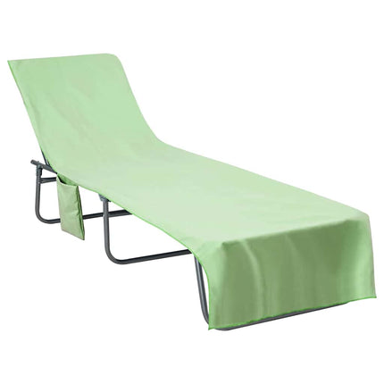 Liggestols håndklæder 2 pcs Grøn 210 x 75 cm