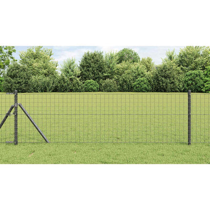 Hegnspæl 2 pcs Grå 70 cm Pulverlakeret Stål