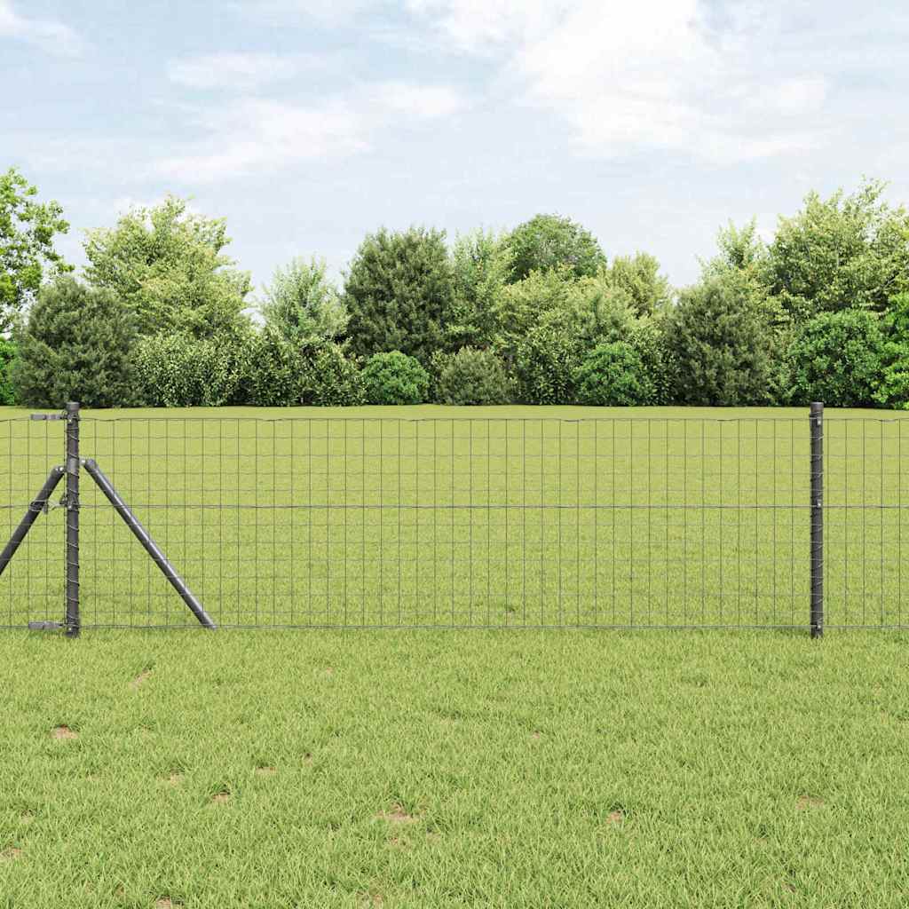 Hegnspæl 2 Pcs Grå 80 Cm Pulverlakeret Stål - Vidaxl