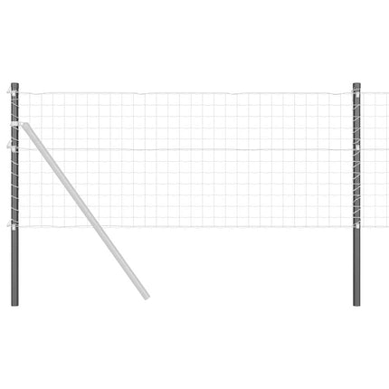 Hegnspæl 2 pcs Grå 80 cm Pulverlakeret Stål