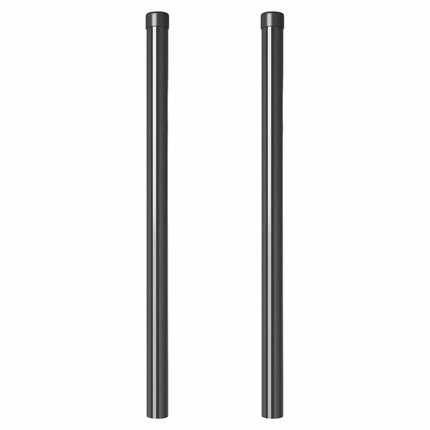 Hegnspæl 2 pcs Grå 80 cm Pulverlakeret Stål