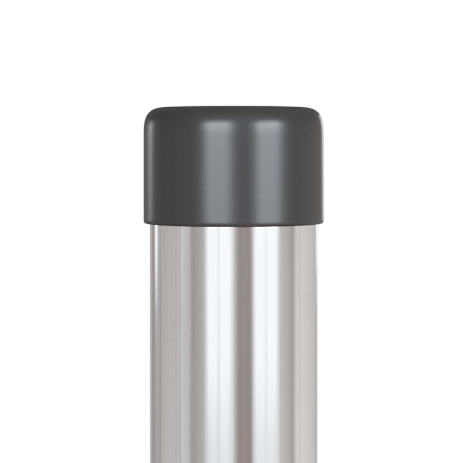 Hegnspæl 2 pcs Sølv 80 cm Pulverlakeret Stål