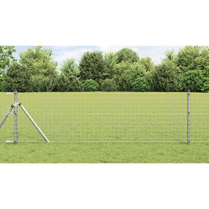 Hegnspæl 2 pcs Sølv 100 cm Pulverlakeret Stål