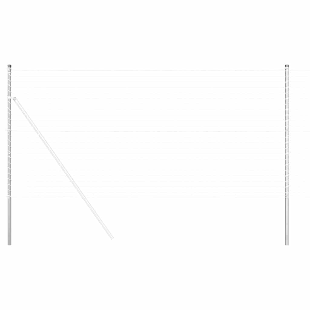 Hegnspæl 2 pcs Sølv Pulverlakeret Stål