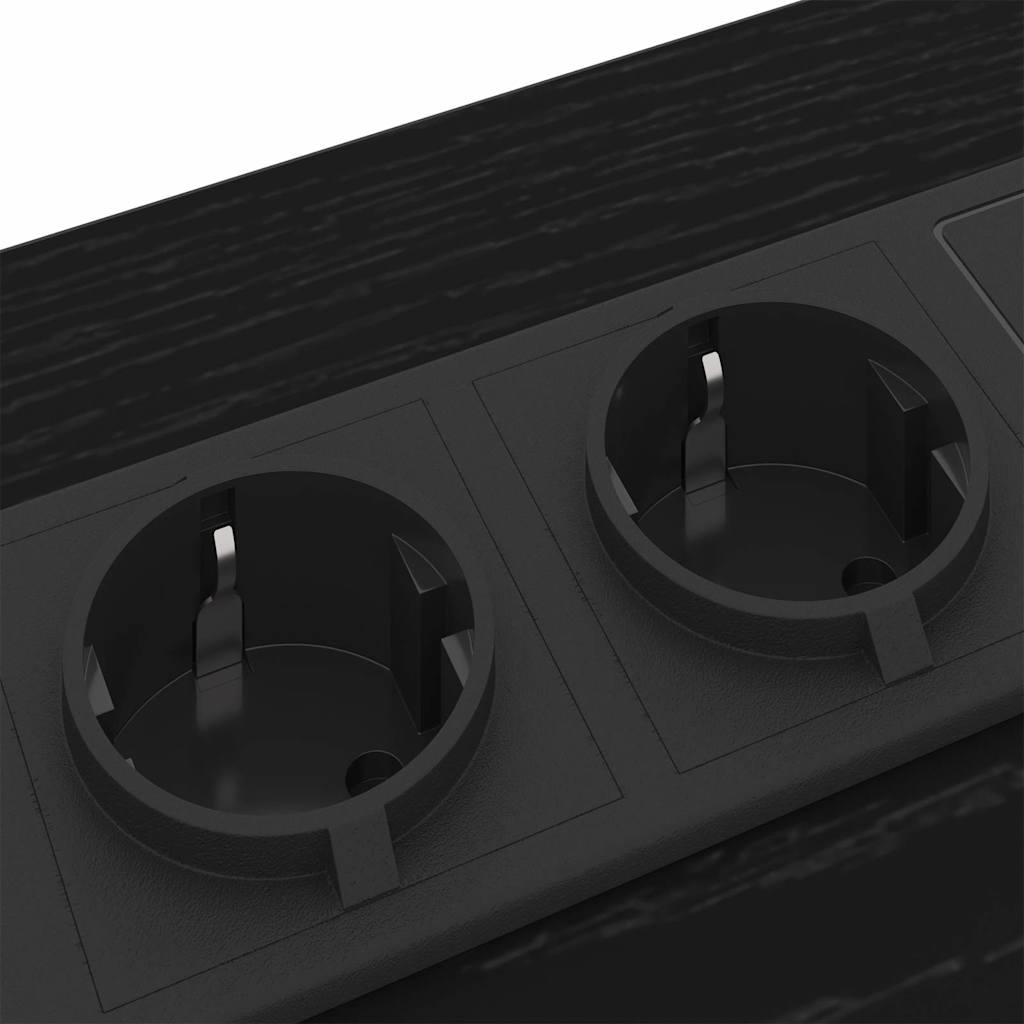 Sengebord 2 pcs Sort eg 30 x 48 x 61 cm Konstrueret træ