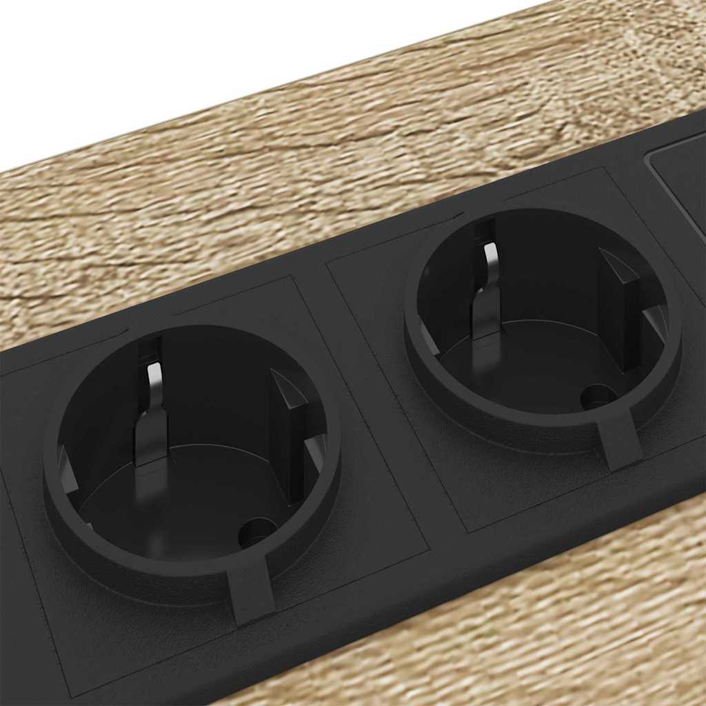 Sengebord 2 pcs Sonoma-eg 30 x 48 x 61 cm Konstrueret træ