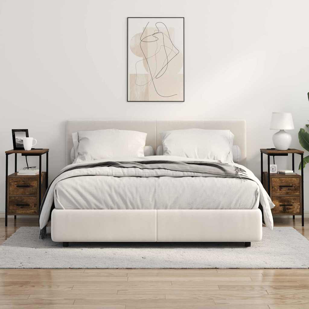 Sengebord med skuffe Røget eg 30 x 48 x 61 cm Konstrueret træ