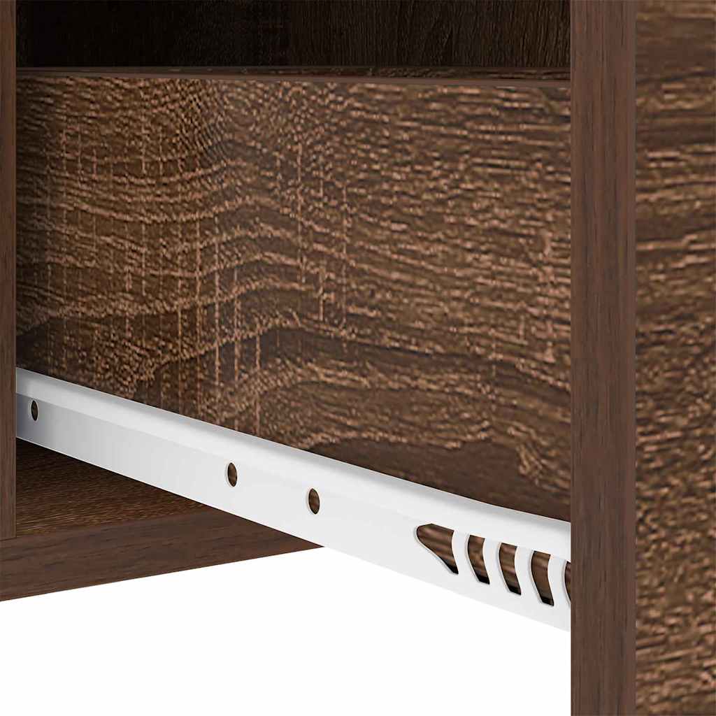 Sengebord med skuffe Brun eg 30 x 48 x 61 cm Konstrueret træ