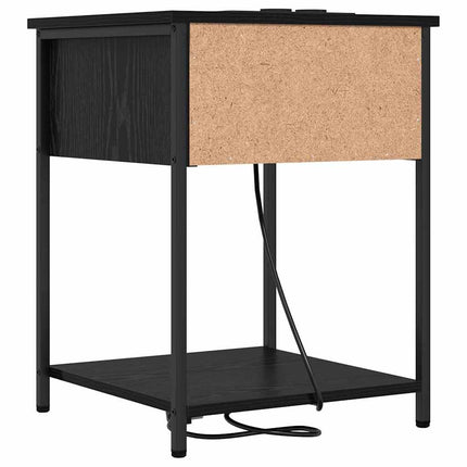 Natskab 2 pcs Sort eg 42 x 41 x 56 cm Konstrueret træ
