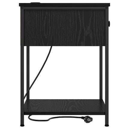 Natskab 2 pcs Sort eg 42 x 41 x 56 cm Konstrueret træ