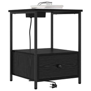Natskab 2 pcs Sort eg 42 x 41 x 56 cm Konstrueret træ