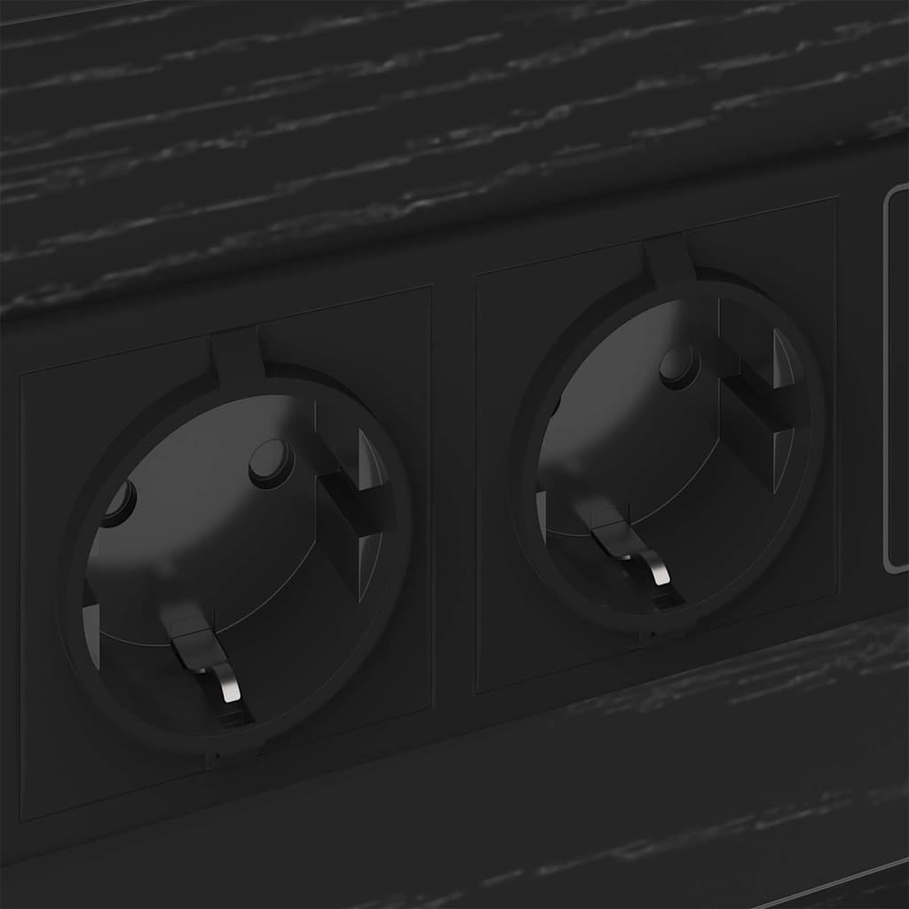 Natskab med skuffe Sort eg 40 x 31 x 60 cm Konstrueret træ