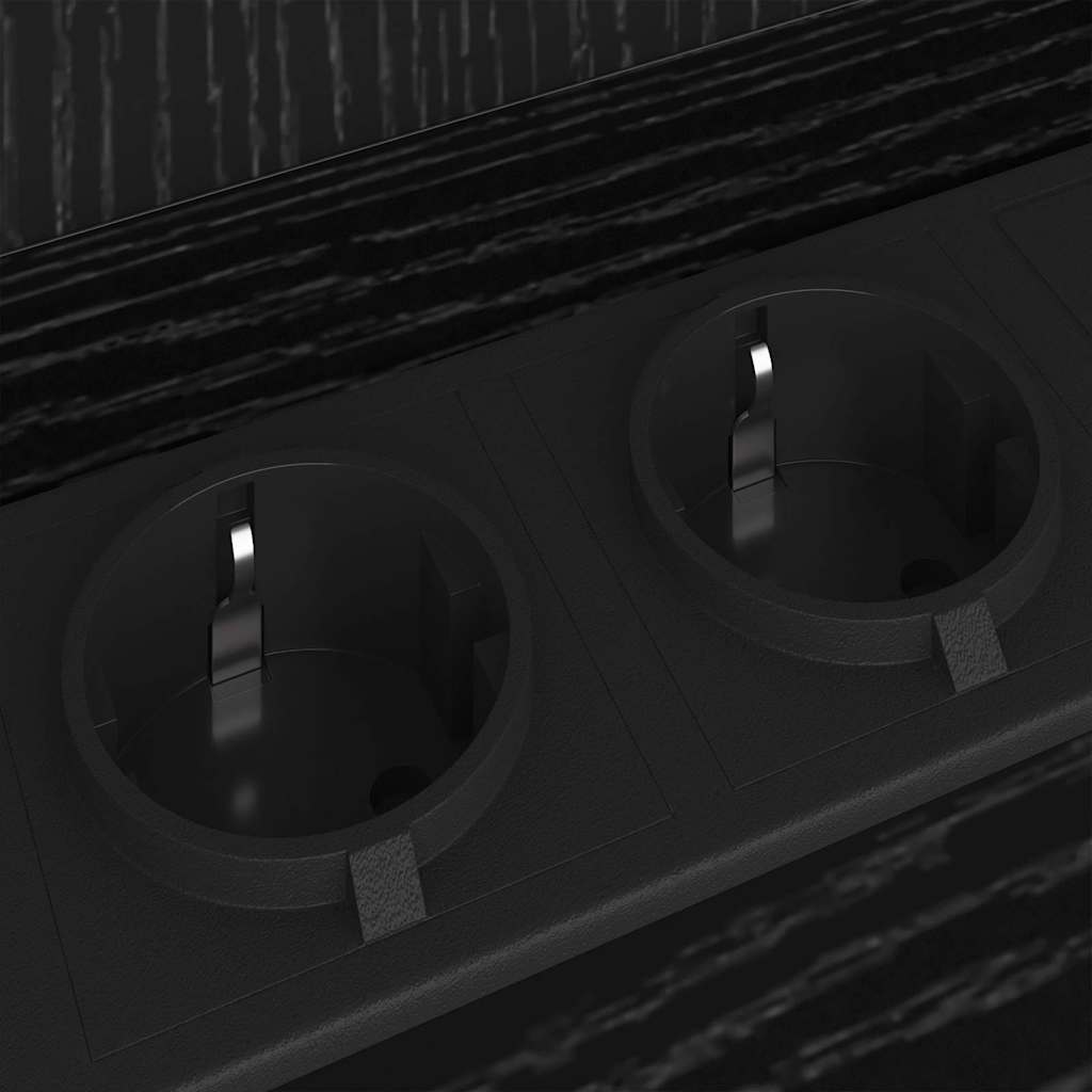 Sengebord med hylde Sort eg 40 x 40 x 61 cm Konstrueret træ