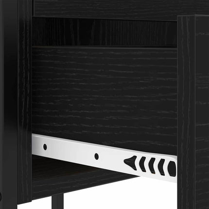 Natskab 2 pcs Sort eg 42 x 41 x 61 cm Konstrueret træ