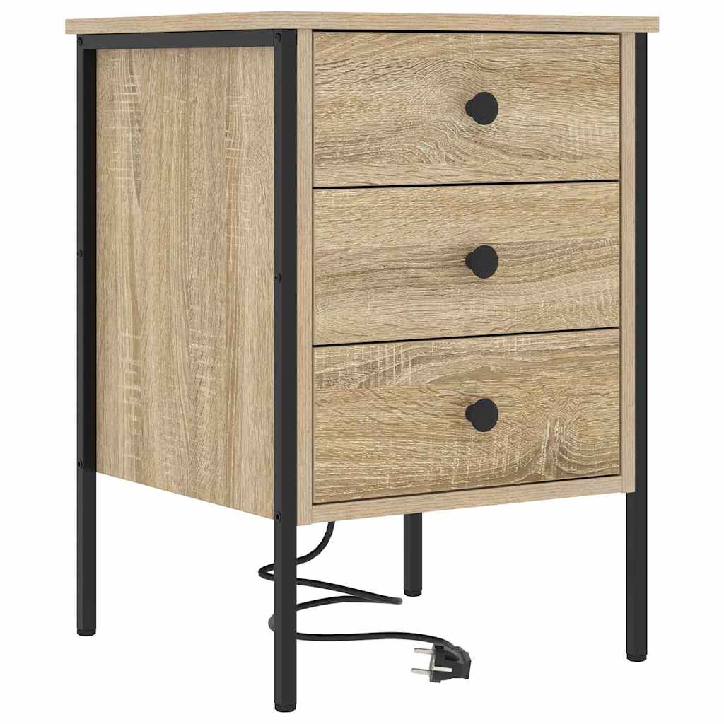 Natskab 2 pcs Sonoma eg 42 x 41 x 61 cm Konstrueret træ