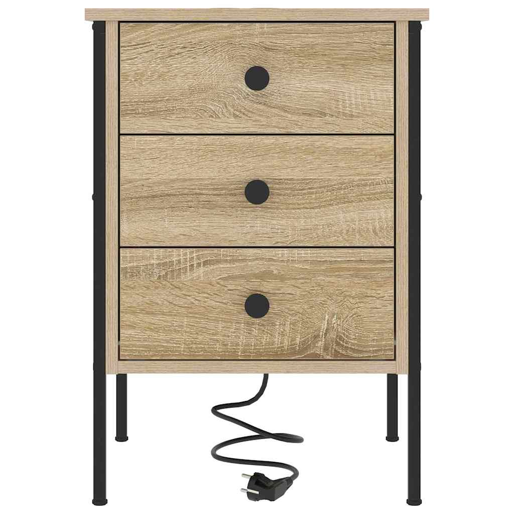 Natskab 2 pcs Sonoma eg 42 x 41 x 61 cm Konstrueret træ