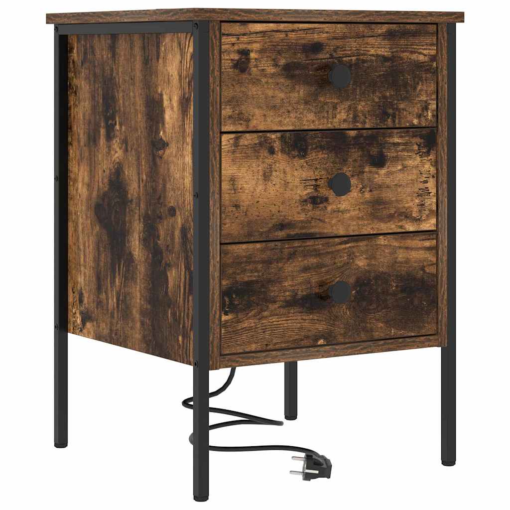 Natskab med skuffe Røget eg 42 x 41 x 61 cm Konstrueret træ