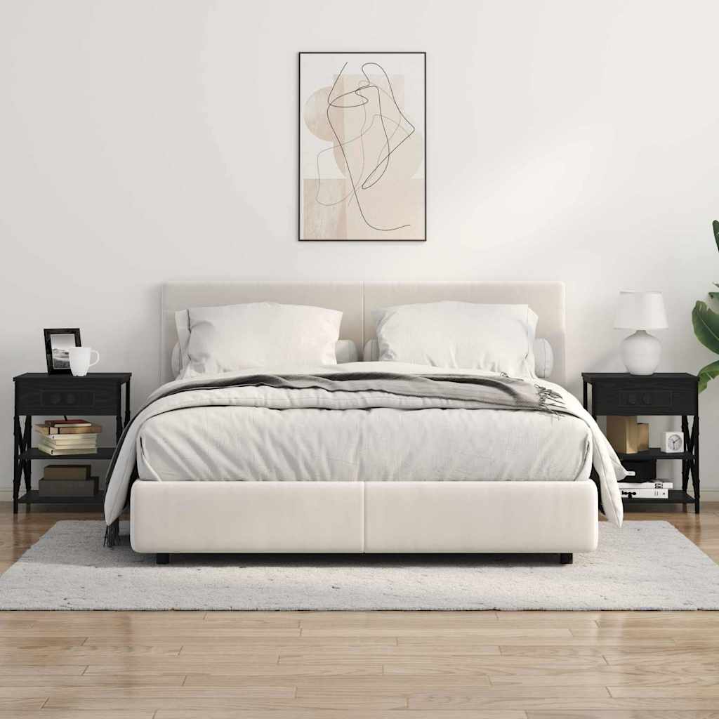 Natskab med hylde Sort eg 41 x 31 x 51 cm Konstrueret træ