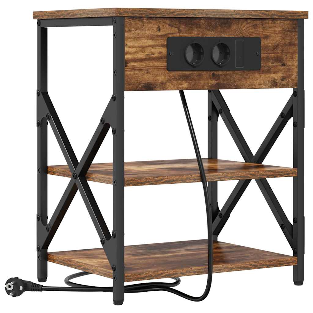 Natskab med hylde Røget eg 41 x 31 x 51 cm Konstrueret træ