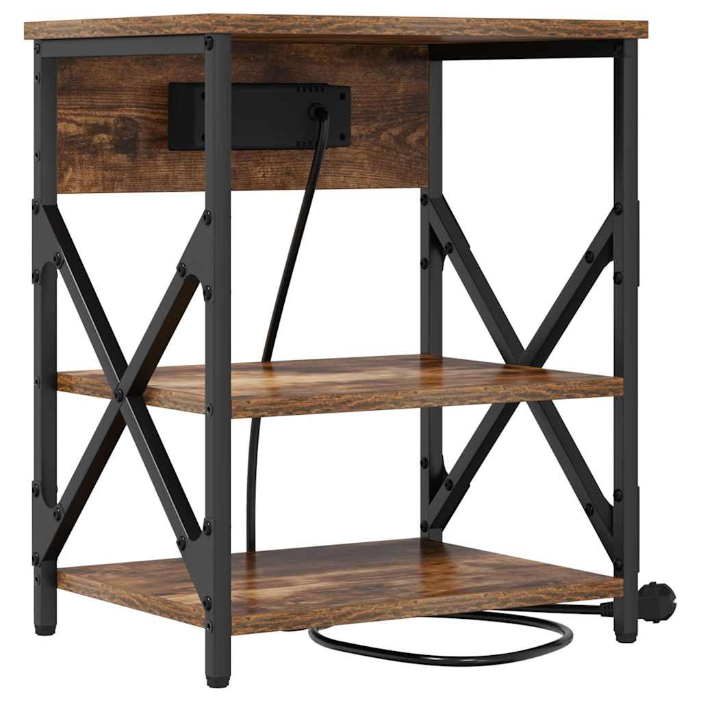 Natskab med hylde Røget eg 41 x 31 x 51 cm Konstrueret træ