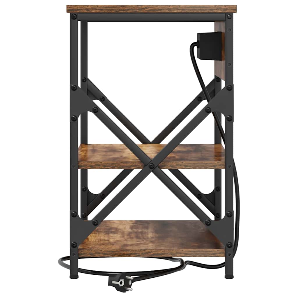 Natskab med hylde Røget eg 41 x 31 x 51 cm Konstrueret træ