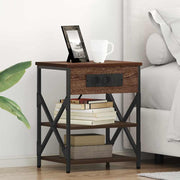 Natskab med hylde 2 pcs Brun eg 41 x 31 x 51 cm Konstrueret træ