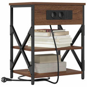 Natskab med hylde 2 pcs Brun eg 41 x 31 x 51 cm Konstrueret træ