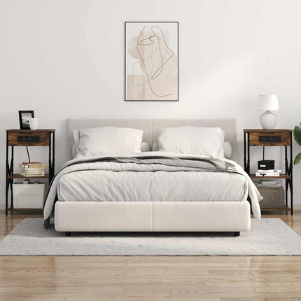 Natskab 2 stk. Røget eg 41 x 31 x 76 cm Konstrueret træ