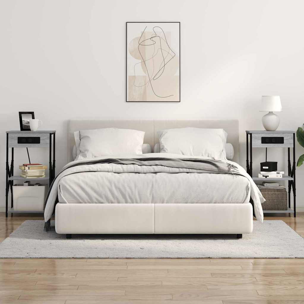 Natskab med hylde Grå Sonoma 41 x 31 x 76 cm Konstrueret træ