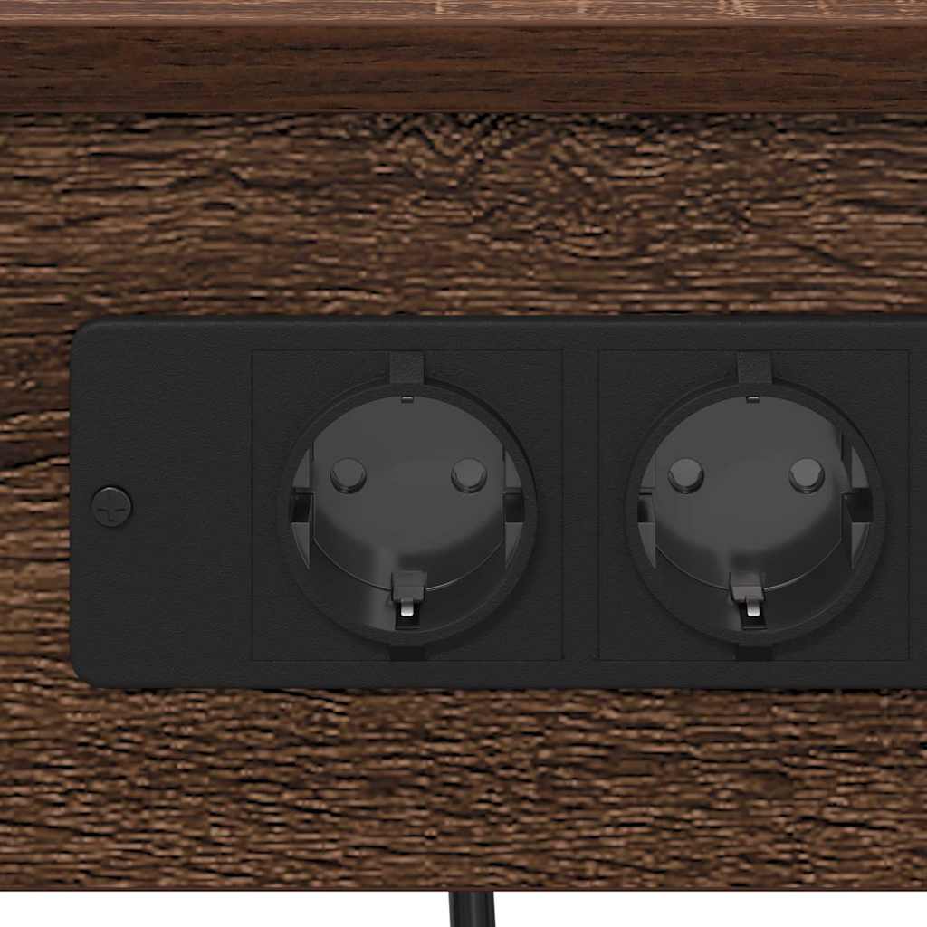 Natskab med hylde 2 pcs Brun eg 41 x 31 x 76 cm Konstrueret træ